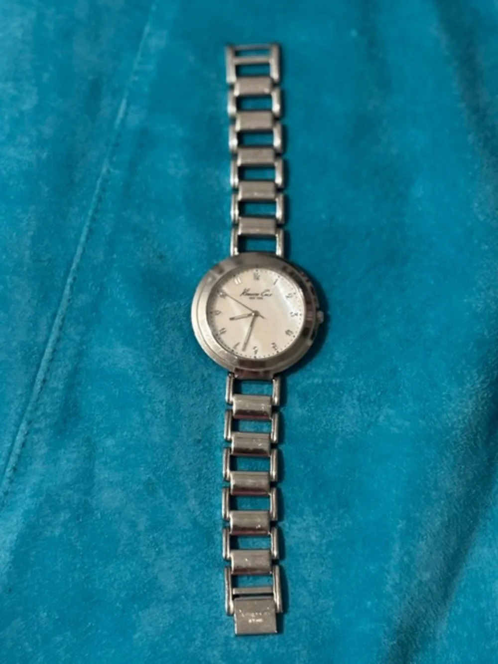 Ladies’ Kenneth Cole Stainless Steel White Shell Dial Wrist Watch